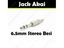 Akai Steel Jack Plug Stereo 6.5mm